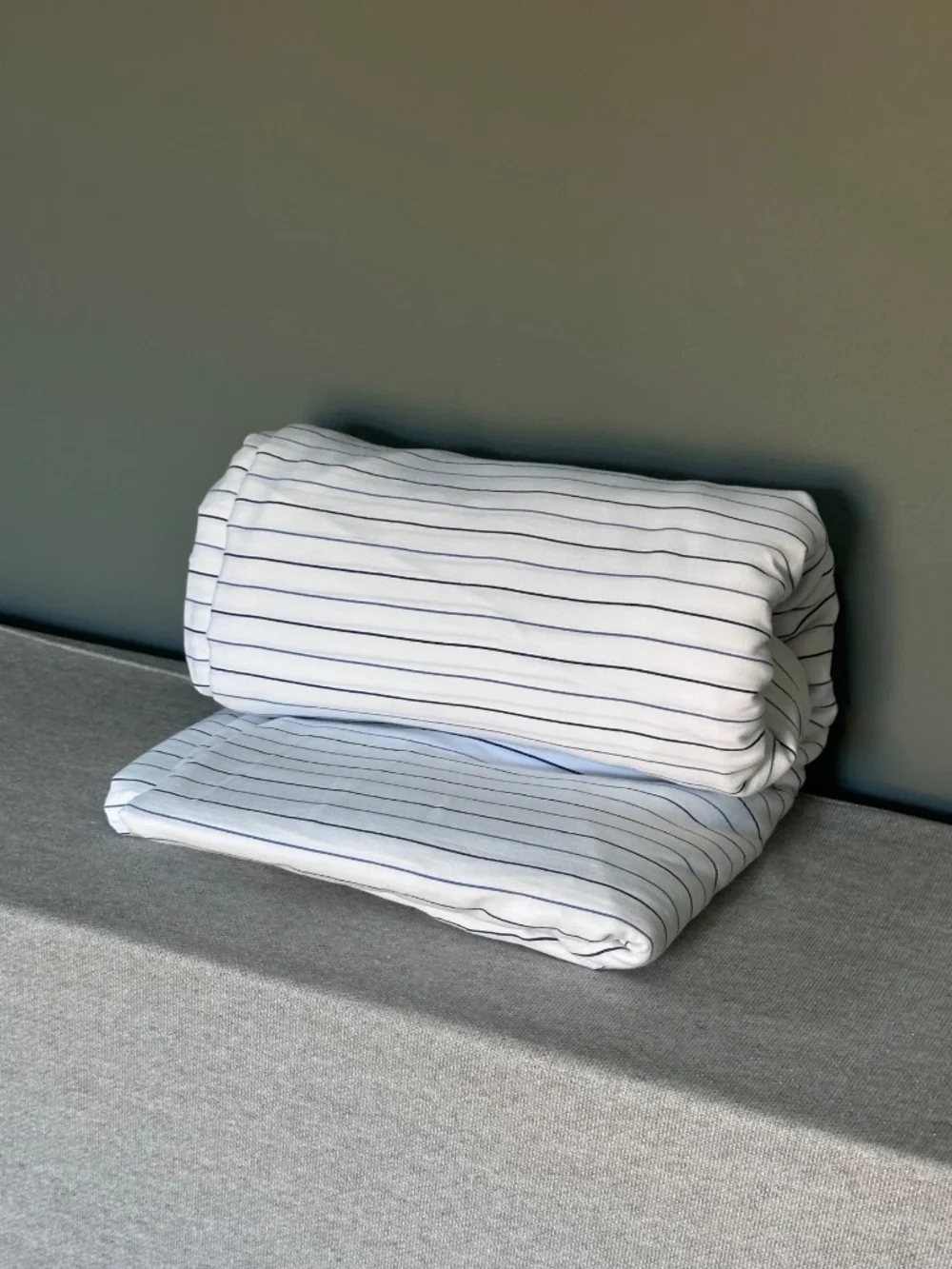 Restoration Hardware Italian Cotton Pinstripe King Duvet Cover
